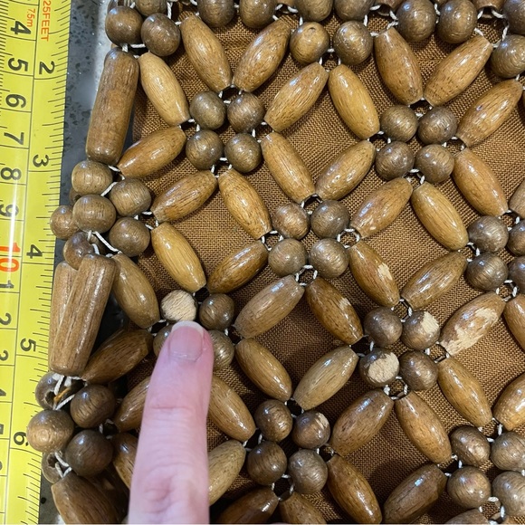 Set of 2 Vintage Wooden Bead Bags - Picture 3 of 11
